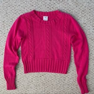 Tommy Jeans Cropped Pink Sweater